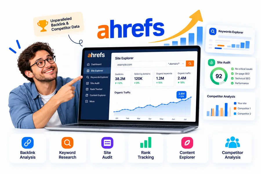 Ahrefs group buy: Site Explorer with backlink, keyword and site audit data