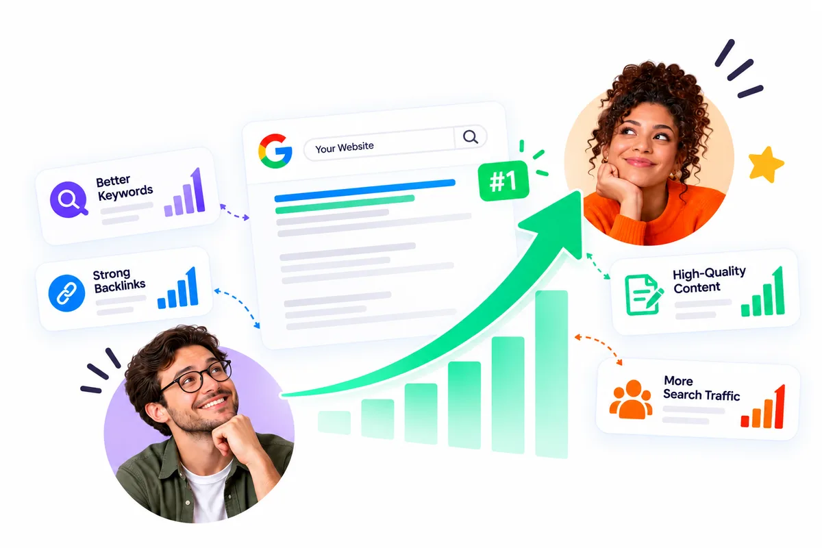 Website climbing to #1 on Google with better keywords, strong backlinks, quality content and more search traffic
