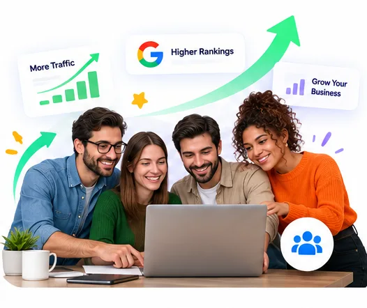 Team of marketers growing traffic and rankings together with Toolstap